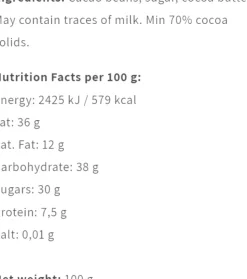 Chuno Triple Turned, Nicaragua 70 %