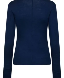 Cilla 16 V-halset bluse - 100% merino wool RWS