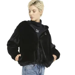 Classics Faux Fur Full-Zip hættetrøje