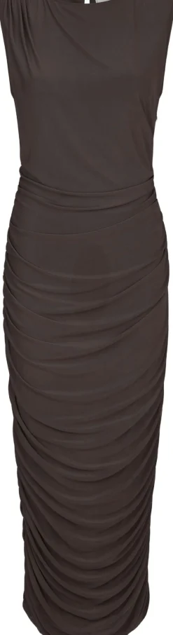 Corilina Solid Mesh Dress