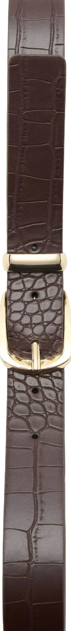 Croco faux-leather belt