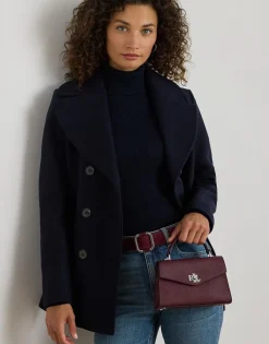 Crosshatch Leather Small Farrah Satchel