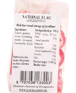 Danske Flag bolcher med smag af jordbær (anledningskort)