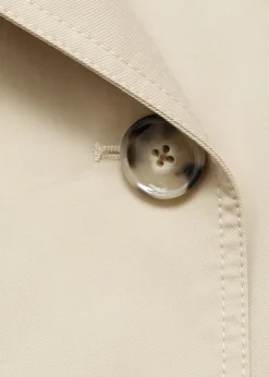 Double-breasted cropped trench coat