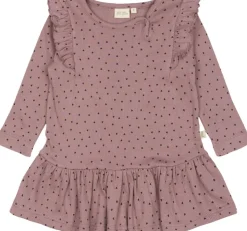 Dress L/S Frill Modal heart