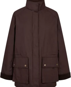 Emmy 3 Coated jakke med fløjl kanter - GRS