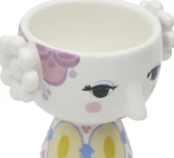 Eva Fyrfadsstage Ø6. 5 cm gul/lavendel 2 stk.