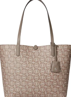 Faux-Leather Large Reversible Tote Bag