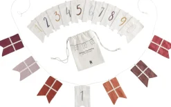 Fødselsdags flagranke, tal 0-9, økologisk bomuld