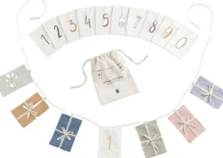 Fødselsdags ranke, gaver, tal 0-9, økologisk bomuld