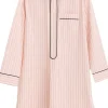 Fineline Long Nightshirt-M/L-Soft pink