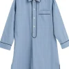 Fineline Long Nightshirt-S/M-Blue