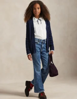 Flared Indigo Denim Jean