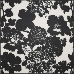 Floral-print satin scarf