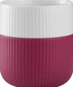 Fluted Contrast Mug 35cl Raspberry