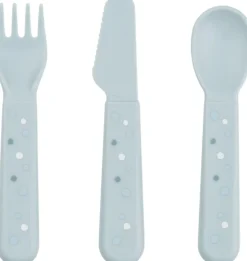 Foodie bestiksæt Happy dots Blå
