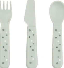 Foodie bestiksæt Happy dots Grøn
