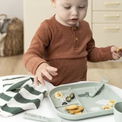 Foodie inddelt tallerken Croco Grøn