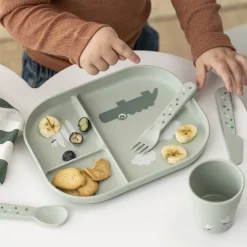 Foodie inddelt tallerken Croco Grøn