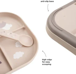 Foodie inddelt tallerken Happy clouds Pudder