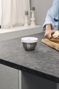 Fresh & Save BOWLS Vakuumskål S / 12 cm, Rustfrit stål, Sølv