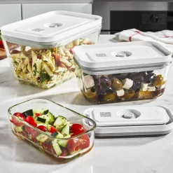 Fresh & Save Vakuum beholdersæt 3d i glas. S,M, L