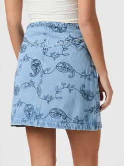 Gabani Embroidery Denim Skirt