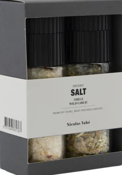 Gaveæske, Nicolas Vahé Organic Chilli salt & Wild garlic