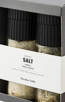 Gaveæske, Nicolas Vahé Organic Chilli salt & Wild garlic