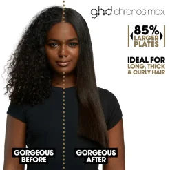 ghd Chronos Max - Wide Plate Hair Straightener White