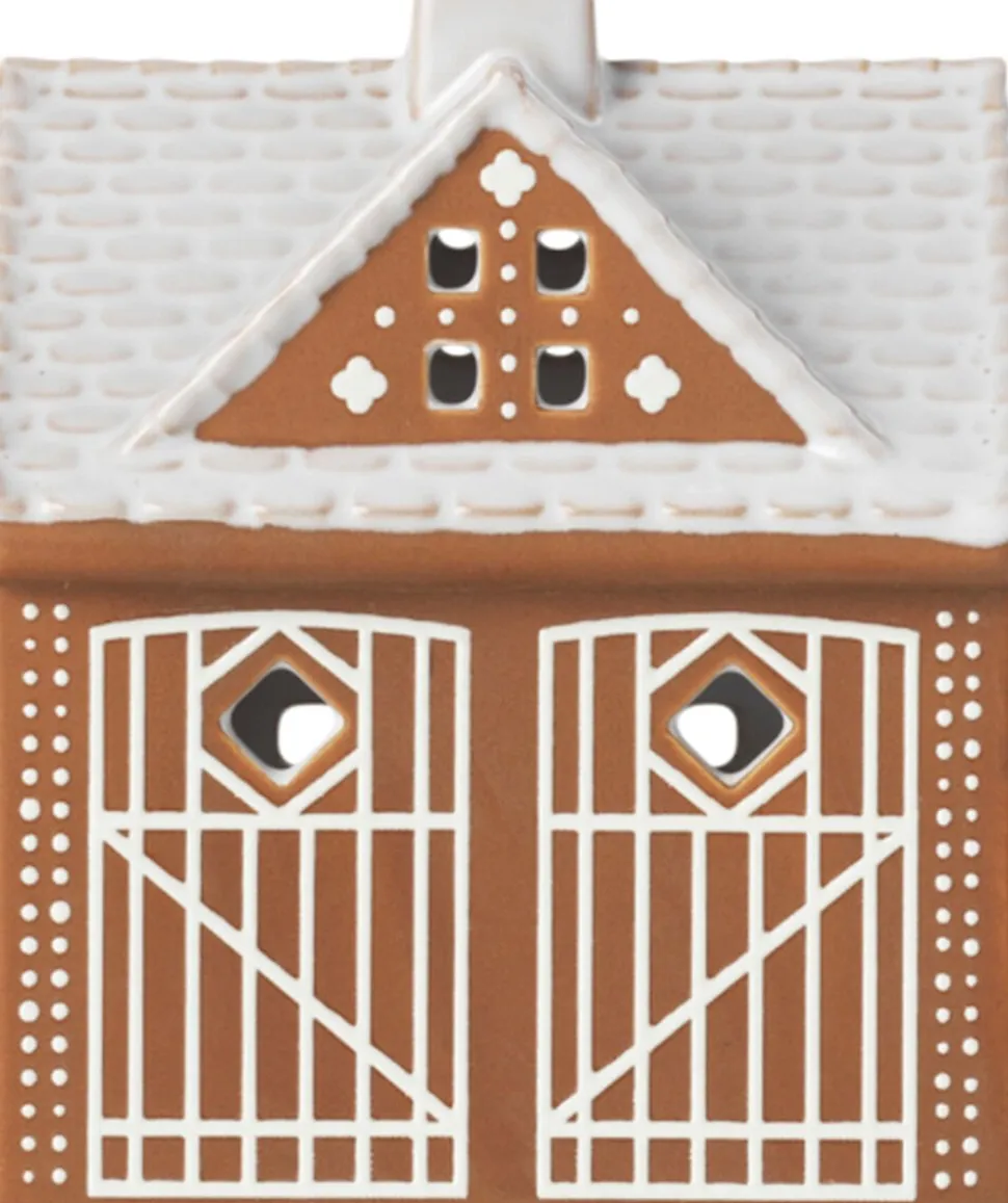 Gingerbread Lyshus Julestald H11. 5 brun