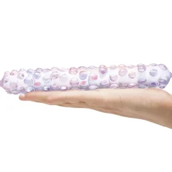 GLAS - PURPLE ROSE NUBBY DILDO
