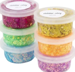Glitter Clay, 6x20ml.