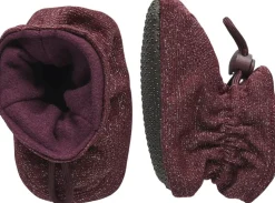 Glitter textile slippers