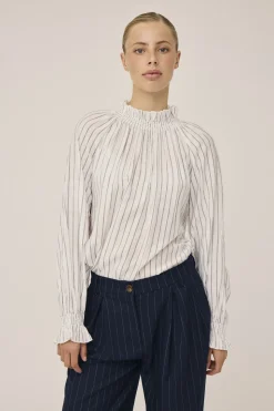 Grady 3 Langærmede bluse med høj krave - LENZINGECOVERO