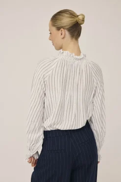 Grady 3 Langærmede bluse med høj krave - LENZINGECOVERO