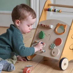 Gåvogn m/aktiviteter, træ, Wildlife