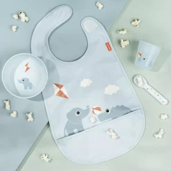 Hagesmæk m/Velcro Playground Blå