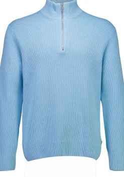 Half zip rib knit