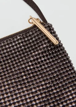 Handbag with rhinestones