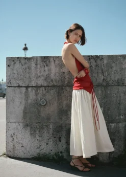 Heeled sandals with thin strap