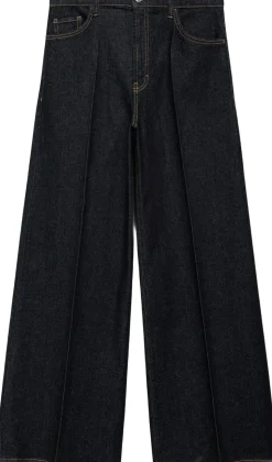 High-waisted wide-leg jeans