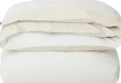 Hotel Sateen White/Light Sand Contrast Duvet Cover