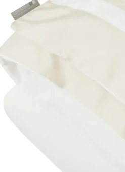 Hotel Sateen White/Light Sand Contrast Duvet Cover