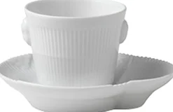 Hvid Elements 10 cl. espressokop med underkop