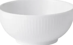 Hvid Riflet skål 24 cl