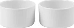 Hvid Riflet Souffléskåle, 9 cm/20 cl, 2 stk