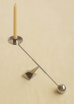 Interconnect Candle Holder, W42,5, Stainless Steel