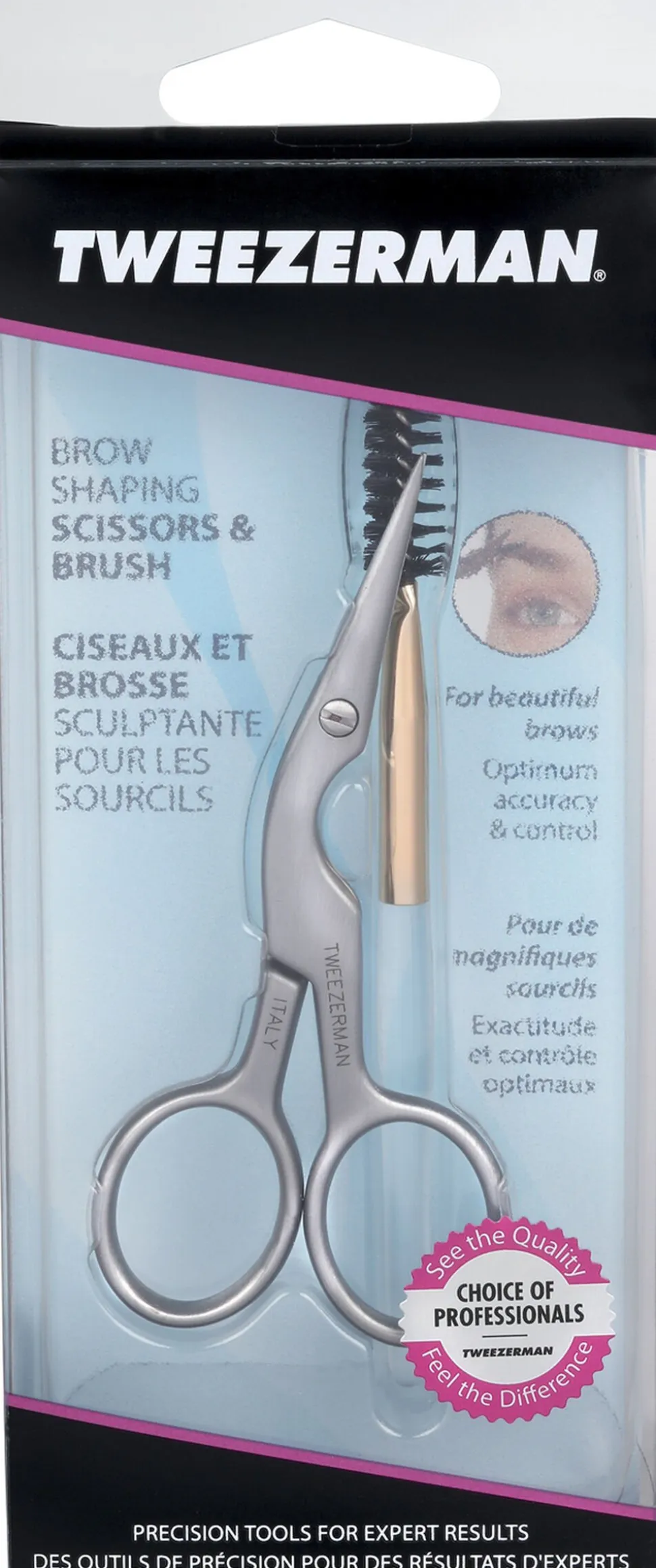 Øjenbrynssaks m. kam