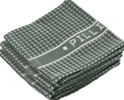 Karklude Pillivuyt 32 x 32 cm 3 stk. Grøn/Hvid 100 % økologi